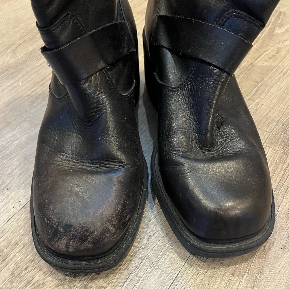 Unlisted Black Leather Boots 8.5 - Picture 3 of 13